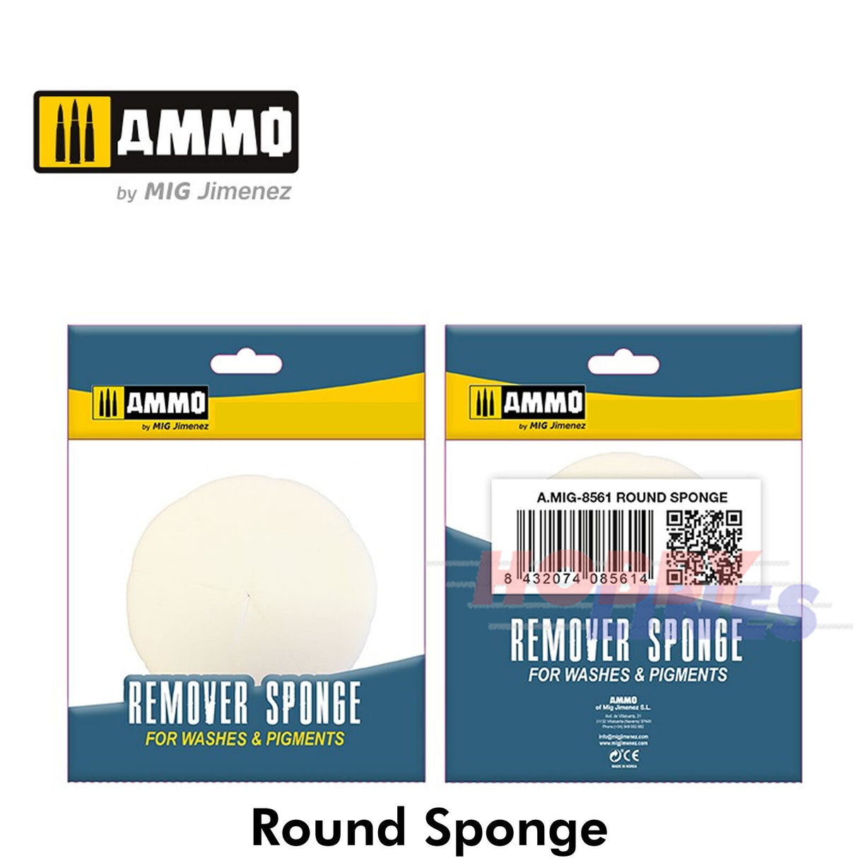 REMOVER SPONGE Range Pigment Washes Wedged Round Teardrop Ammo by Mig Jimenez