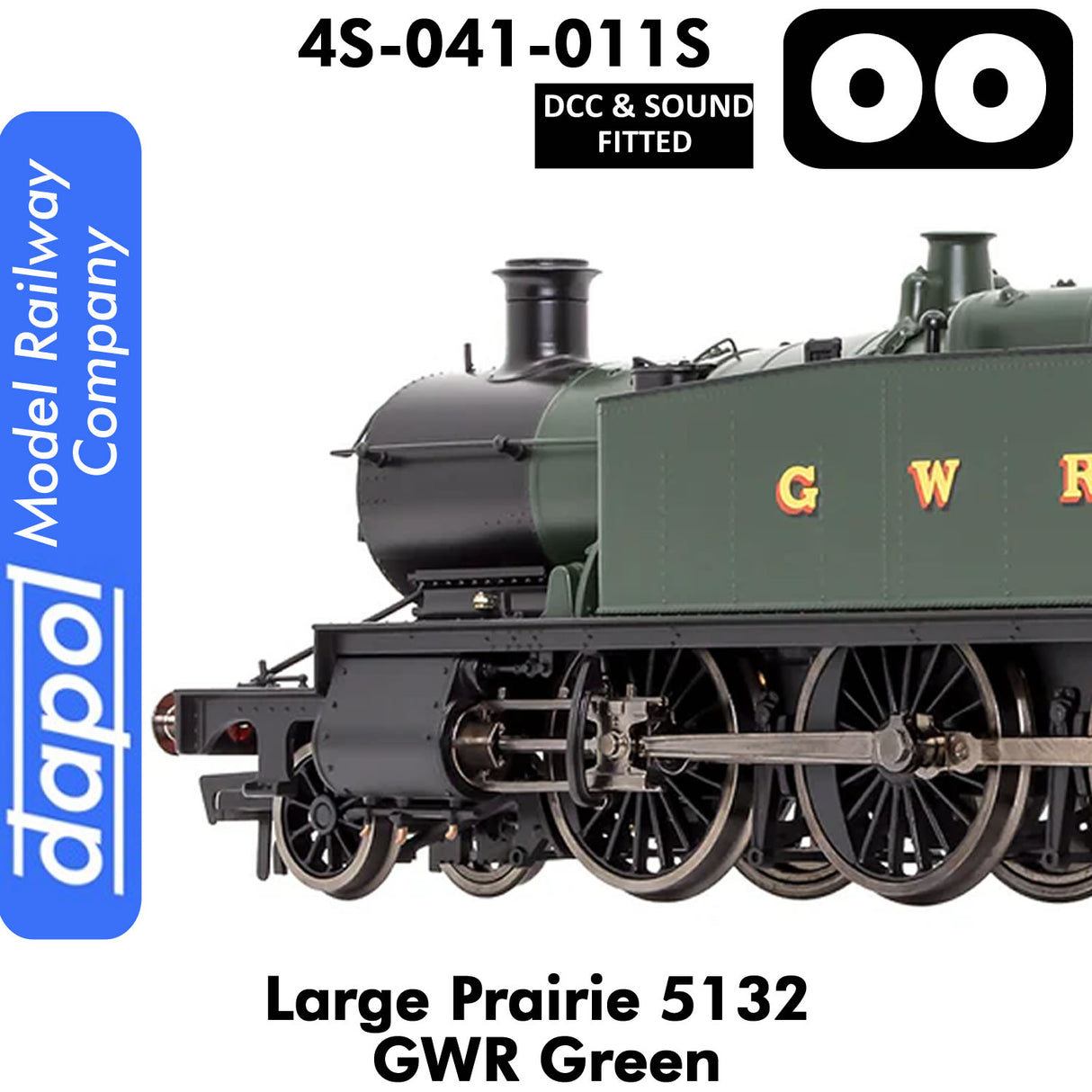 LARGE PRAIRIE 5132 GWR Green DCC & Sound Fitted Steam Locomotive |  Dapol | 4S-041-011S