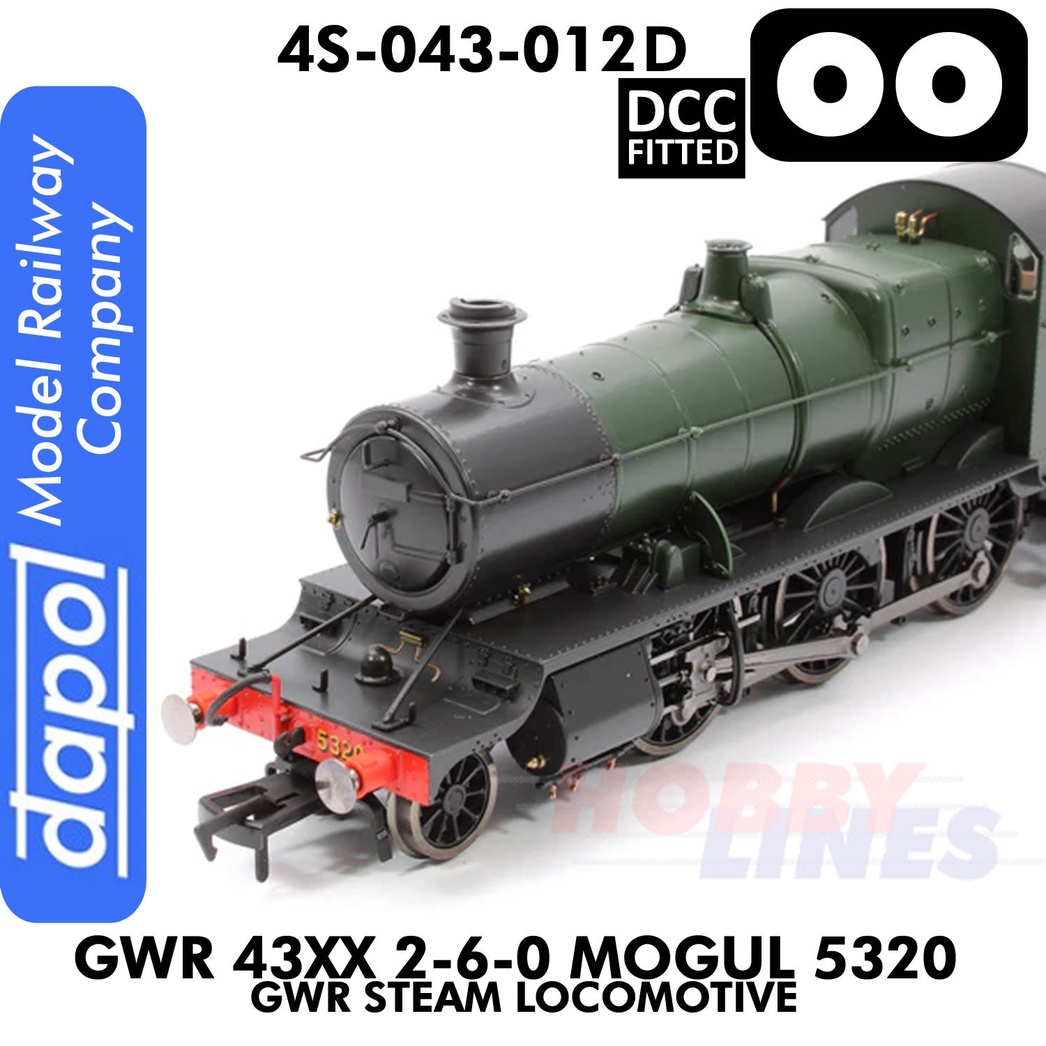Great Western Railway - 43xx 2-6-0 Mogul 5320 -DCC - 1:76 OO | Dapol | 4S-043-012D