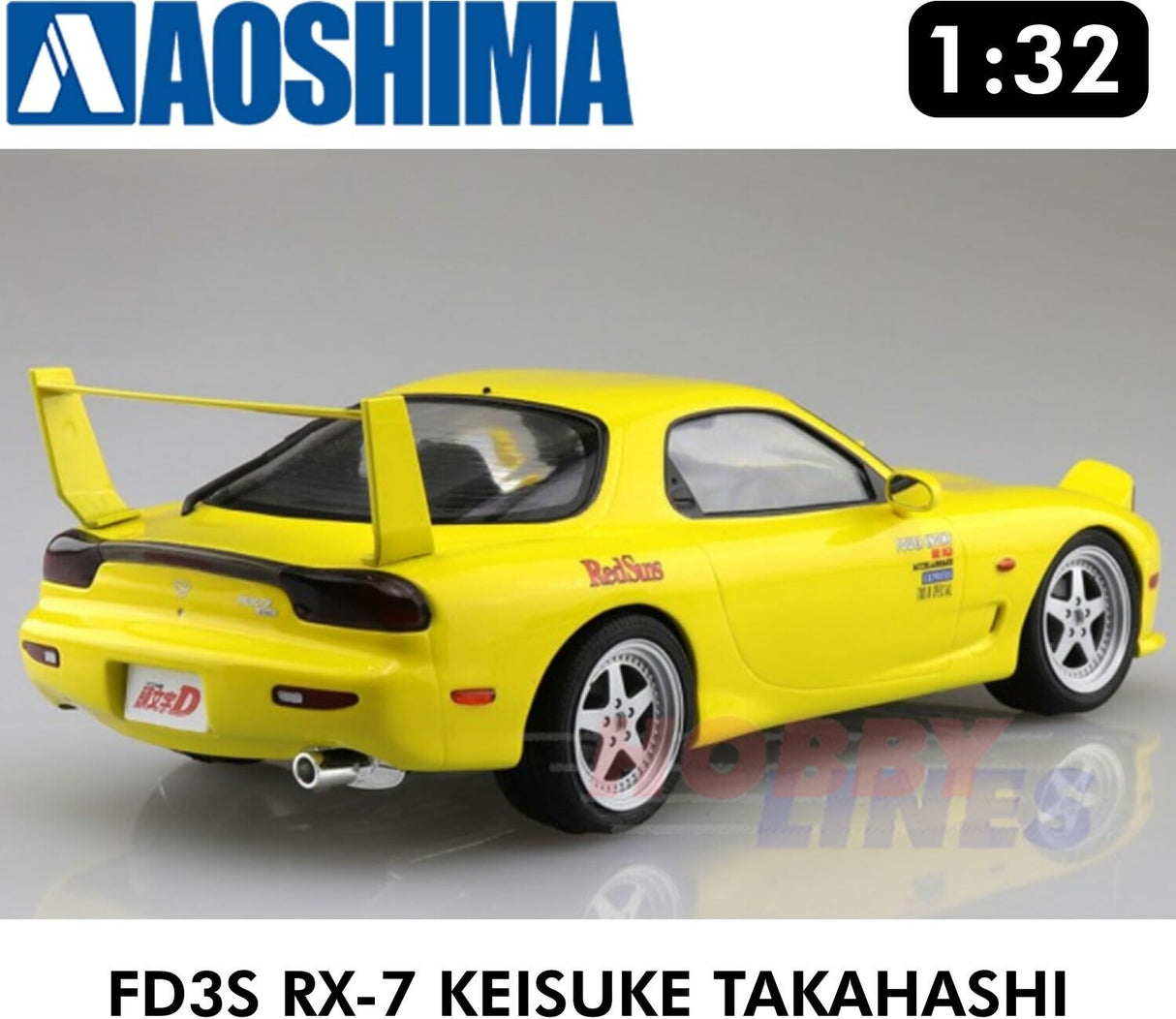 MAZDA RX-7 FD3S KEISUKE TAKAHASH "Initial D" 1:32 scale model kit Aoshima 00899