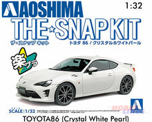 Load image into Gallery viewer, Toyota86 (Crystal White Pearl) Snap Together 86 1:32 scale kit Aoshima 05418
