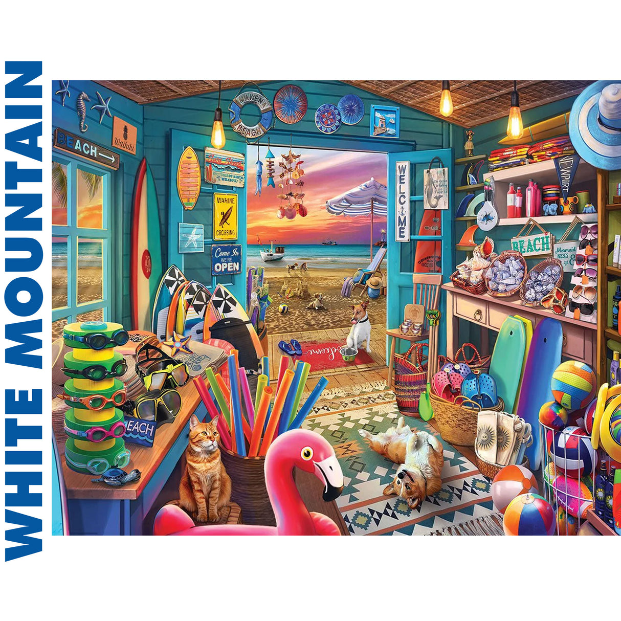 Beach Hut Store - 1000pc Jigsaw Puzzle | White Mountain | 2042pz