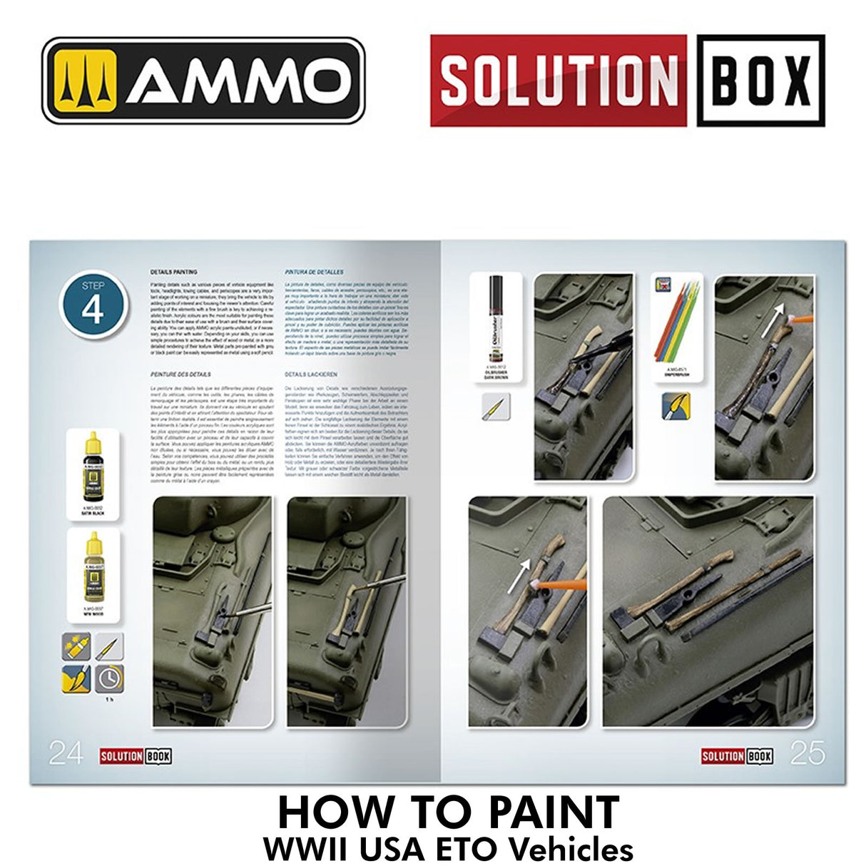 Solution Book 22 - How to Paint WWII ETO Vehicles | Ammo by Mig Jimenez | MIG6528
