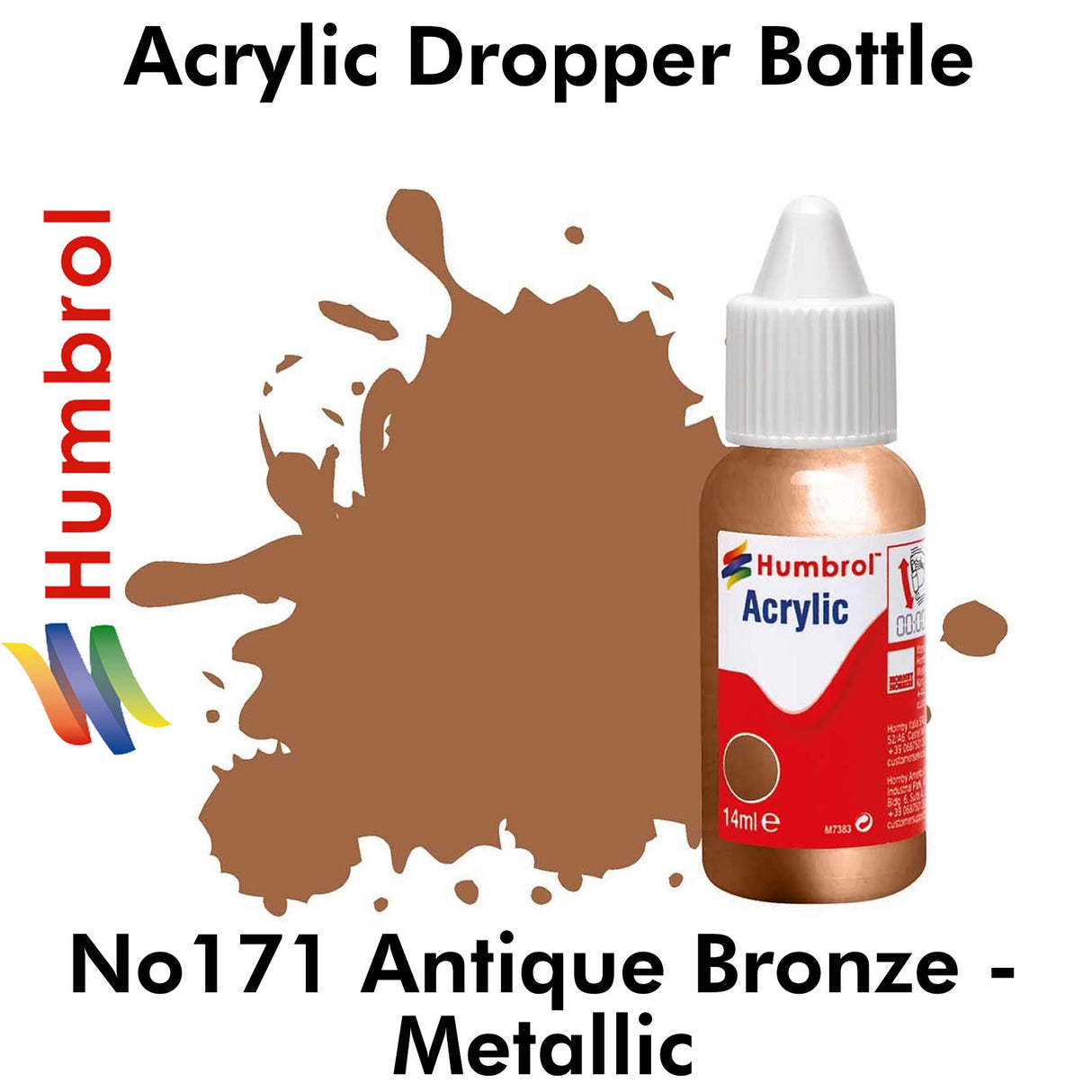Acrylic Dropper - No 171 Antique Bronze - Metallic | Humbrol | DB0171