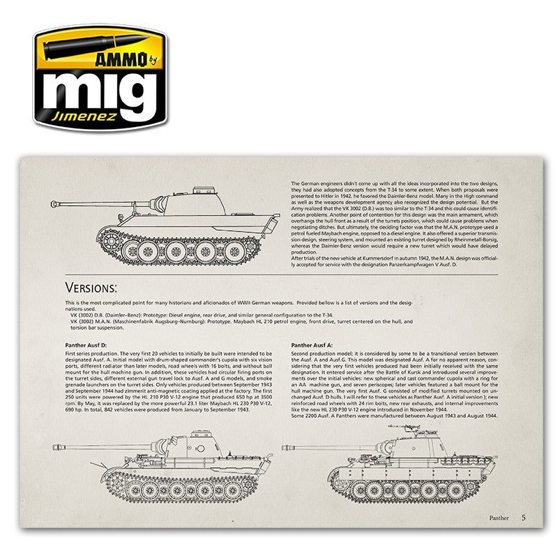 Panther - Visual Modelers Guide - Steel Series Vol. 2 (English) | Ammo by Mig Jimenez | MIG6092