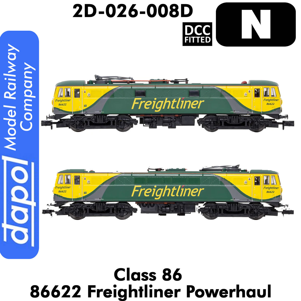 Class 86 - 86622 Freightliner Powerhaul | Dapol |2D-026-008D