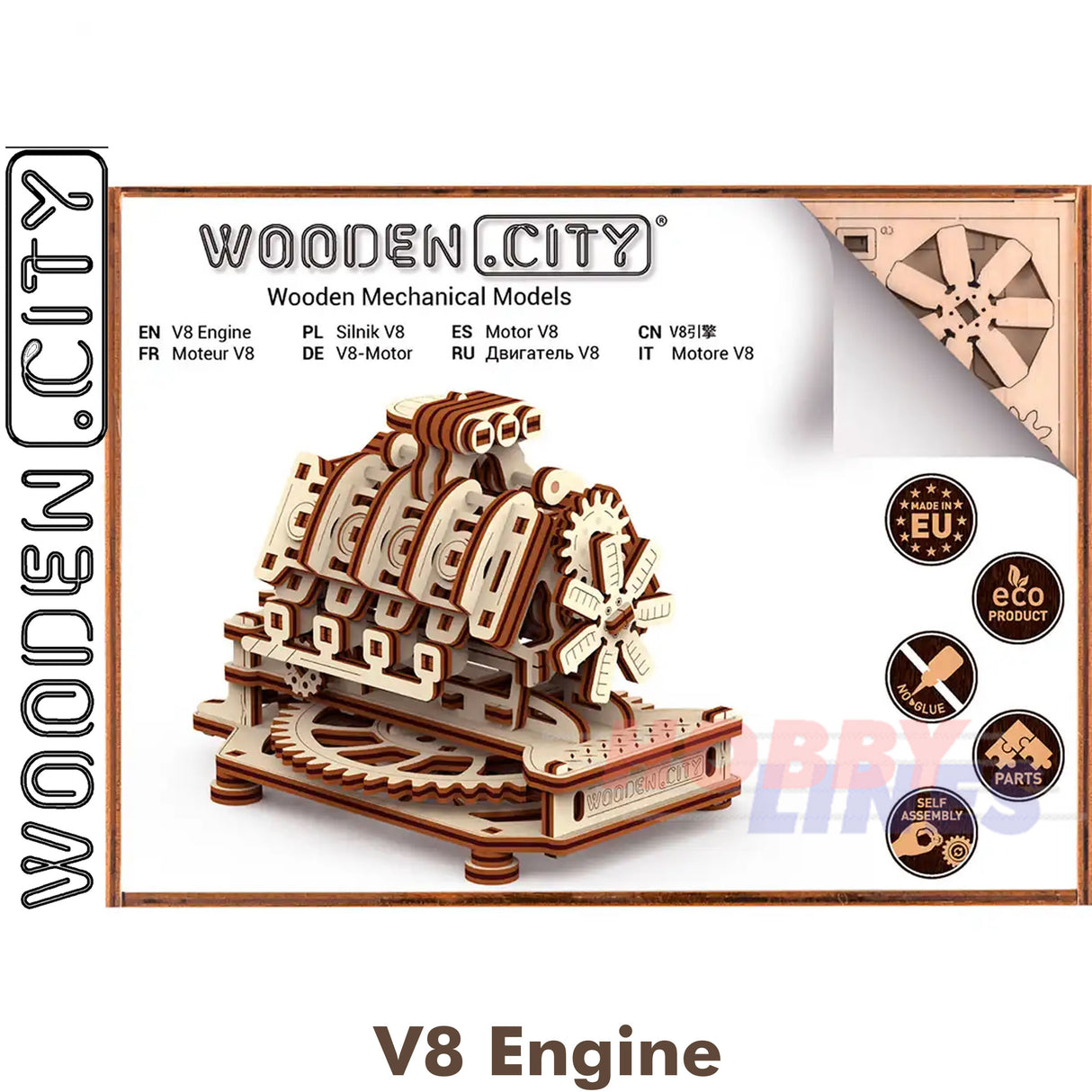 V8 Engine - 3D Puzzle | Wooden City | WR316