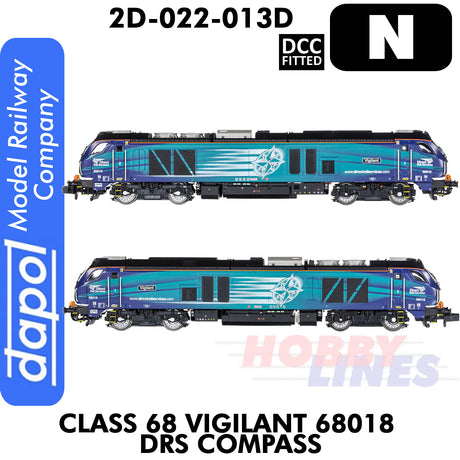 Class 68 Vigilant 68018 DRS Compass - DCC Fitted | Dapol | 2D-022-013D