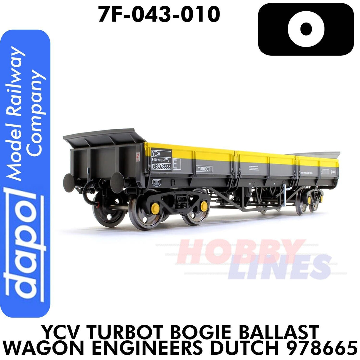 YCV Turbot Bogie Ballast Wagon Engineers Dutch 978665 | Dapol | 7F-043-010