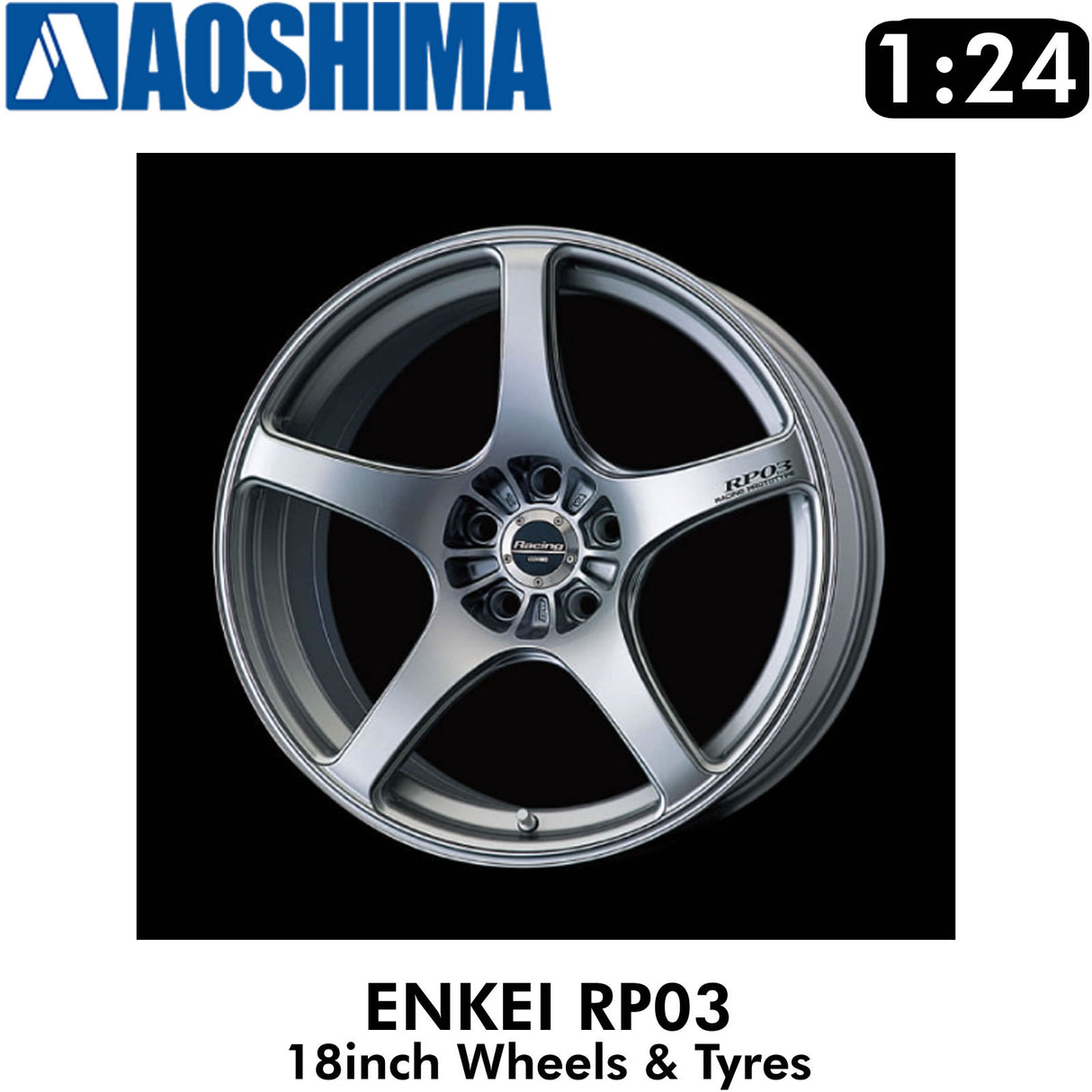 Wheels & Tyres ENKEI RP03 18inch Set of 4 Tuned Parts Aoshima 06944