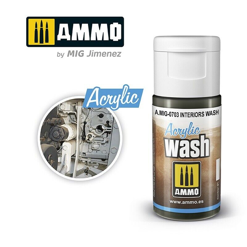 Ammo ACRYLIC WASH RANGE 15ml jar/bottles Full Colour Range By Mig Jimenez