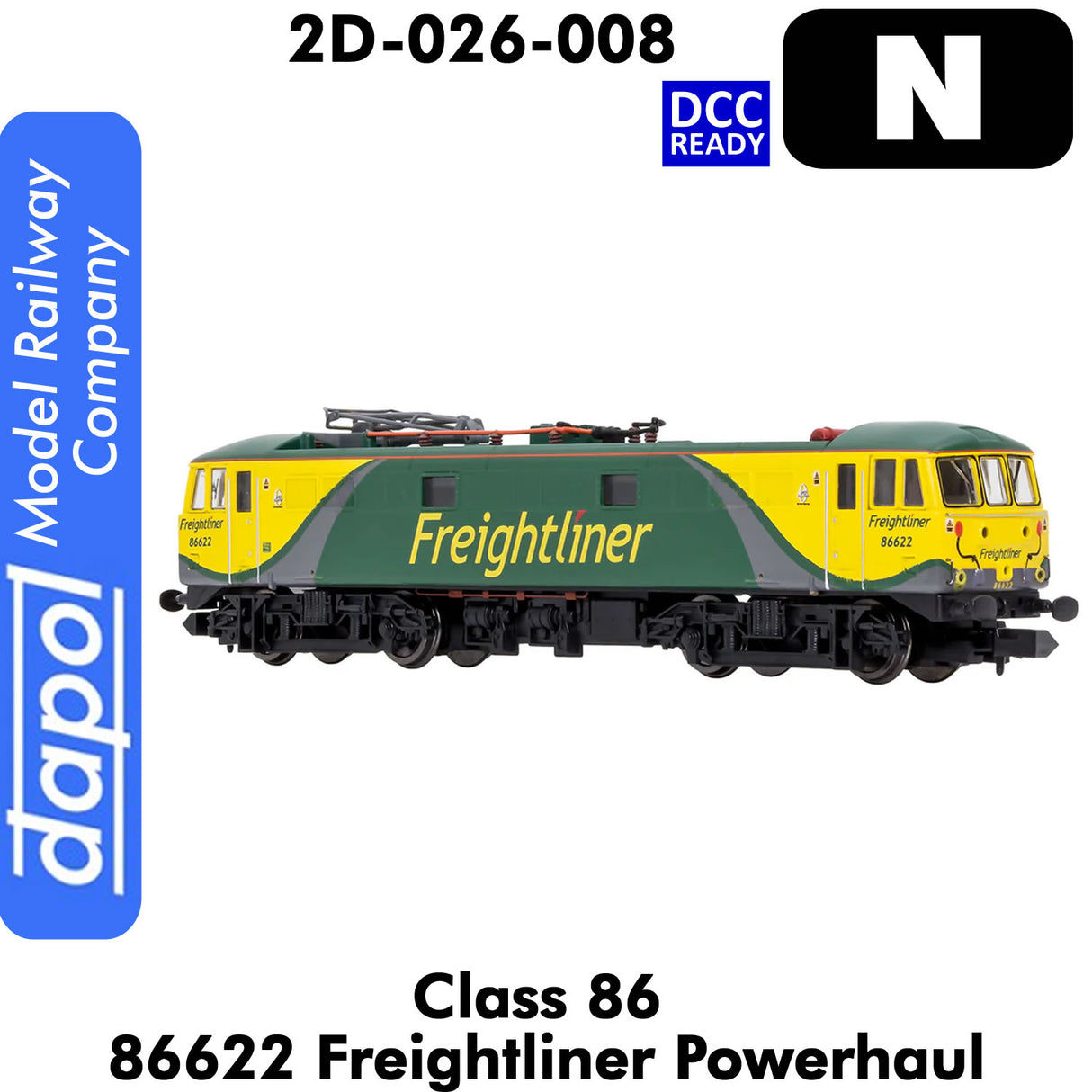 Class 86 - 86622 Freightliner Powerhaul | Dapol | 2D-026-008
