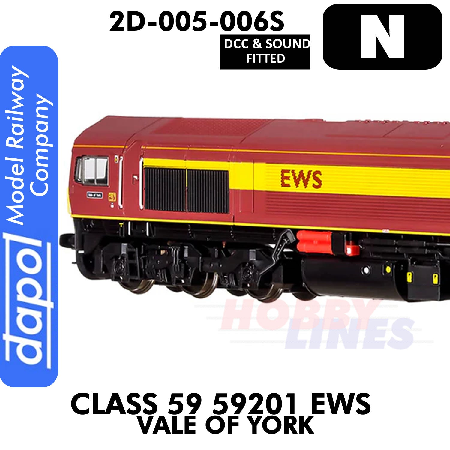 Class 59 59201 EWS Vale of York  - DCC & Sound | Dapol | 2D-005-006S
