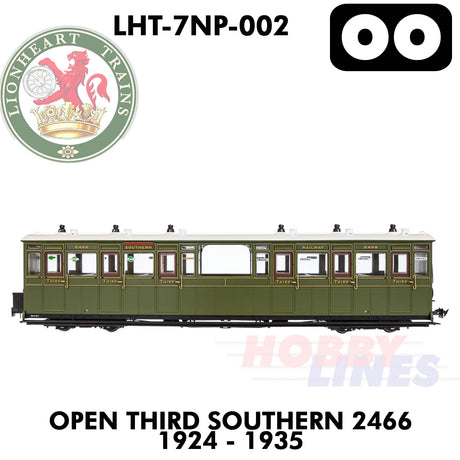 Open 3rd Southern 2466 1924-35 - DCC Ready | Lionheart Trains |  LHT-7NP-002