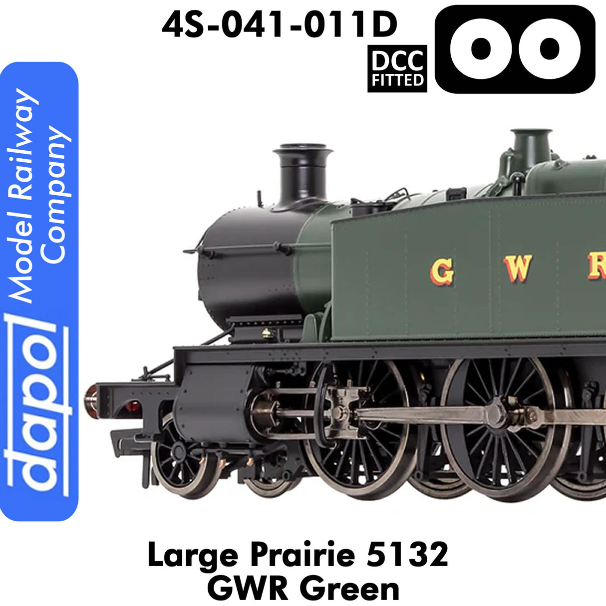 LARGE PRAIRIE 5132 GWR Green DCC Fitted Steam Locomotive | Dapol | 4S-041-011D