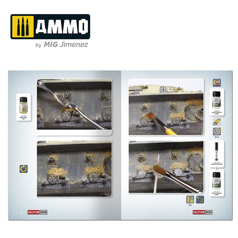 Solution Book 19 - How to Paint WWII German D.A.K.Vehicles (English, Castellano, Français, Deutsch) | Ammo by Mig Jimenez | MIG6602