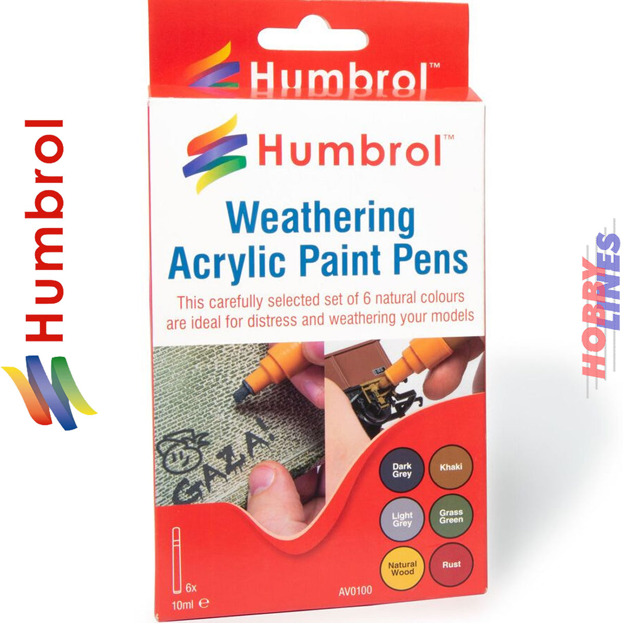 Weathering Pens - 6 Pack Acrylic Paint | Humbrol | AV0100