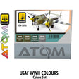 ATOM USAAF WWII Colours Set - 4 20ml Acrylic Paint | Ammo by Mig Jimenez