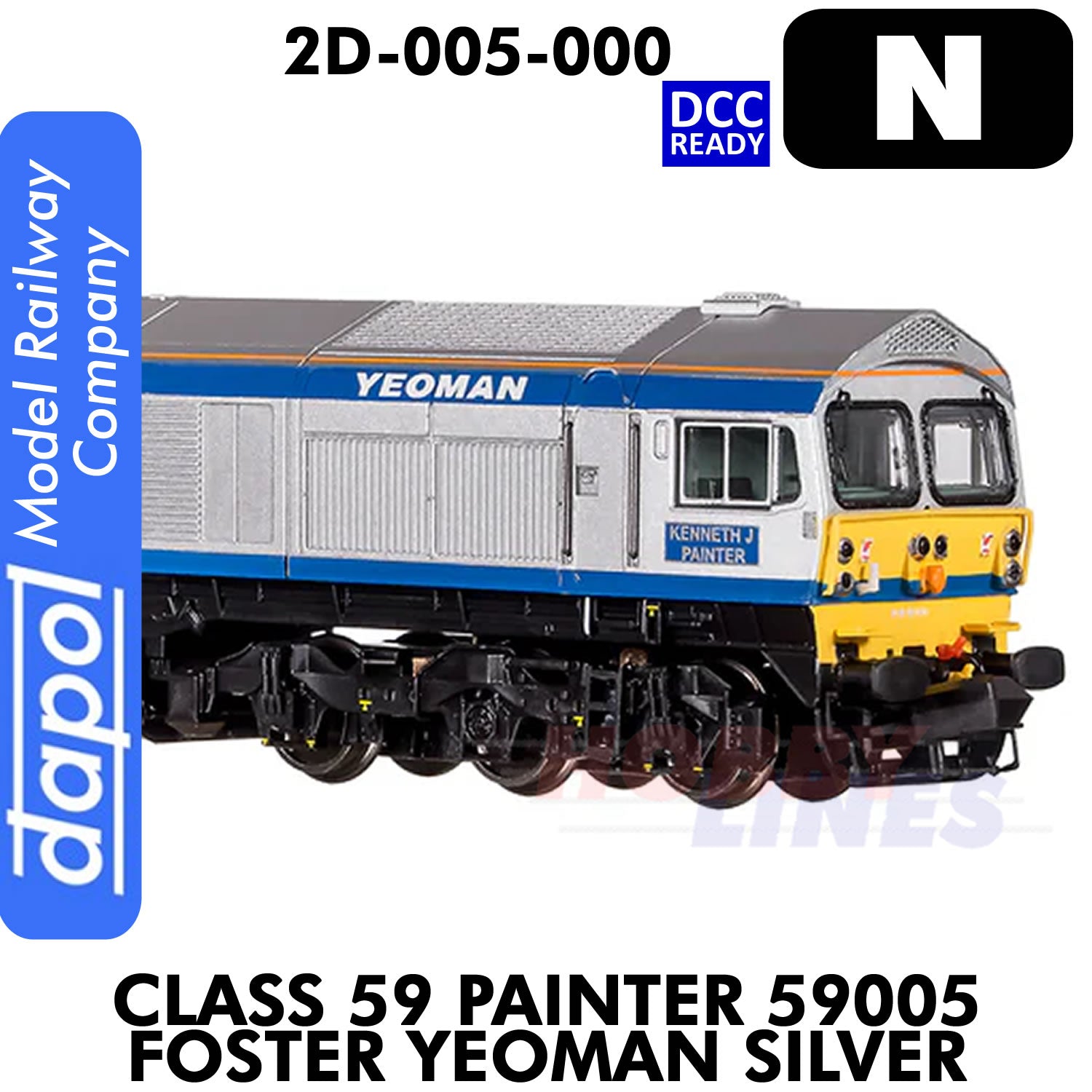Class 59 Painter 59005 Foster Yeoman Silver -  DCC ready | Dapol | 2D-005-000