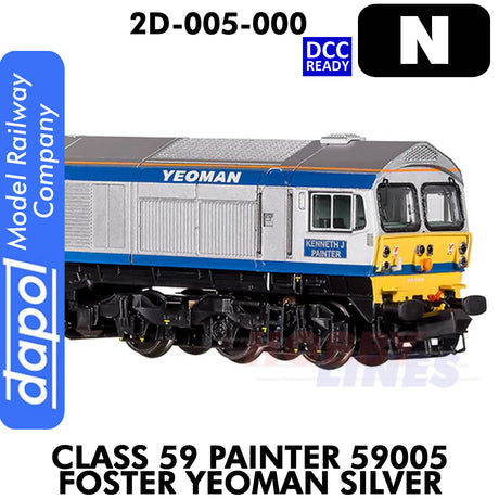 Class 59 Painter 59005 Foster Yeoman Silver -  DCC ready | Dapol | 2D-005-000