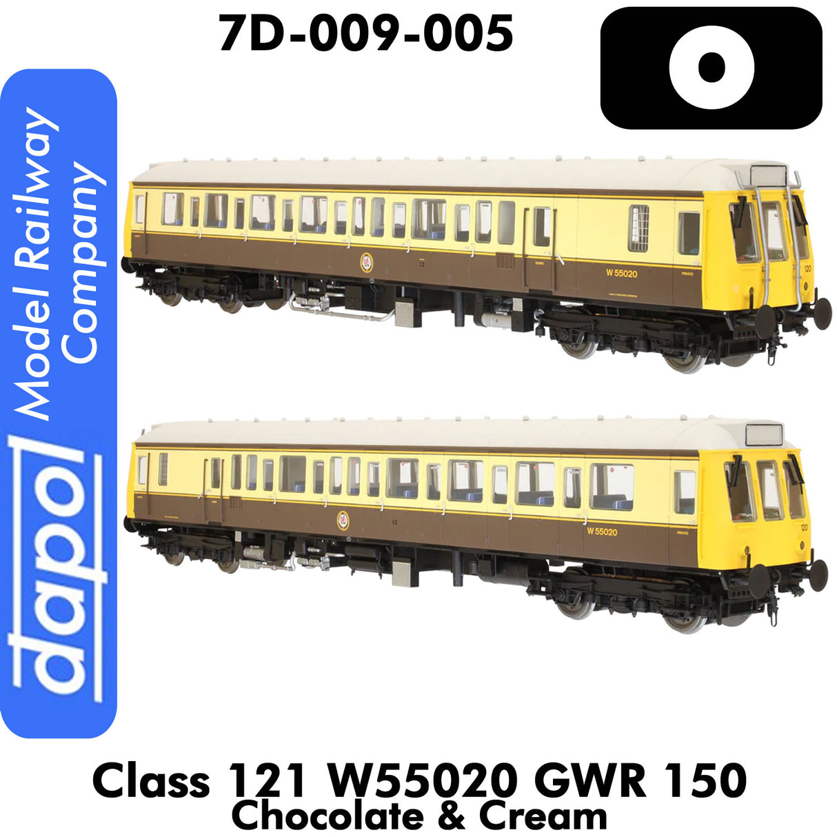 Class 121 W55020 GWR 150 Chocolate and Cream | Dapol | 7D-009-005