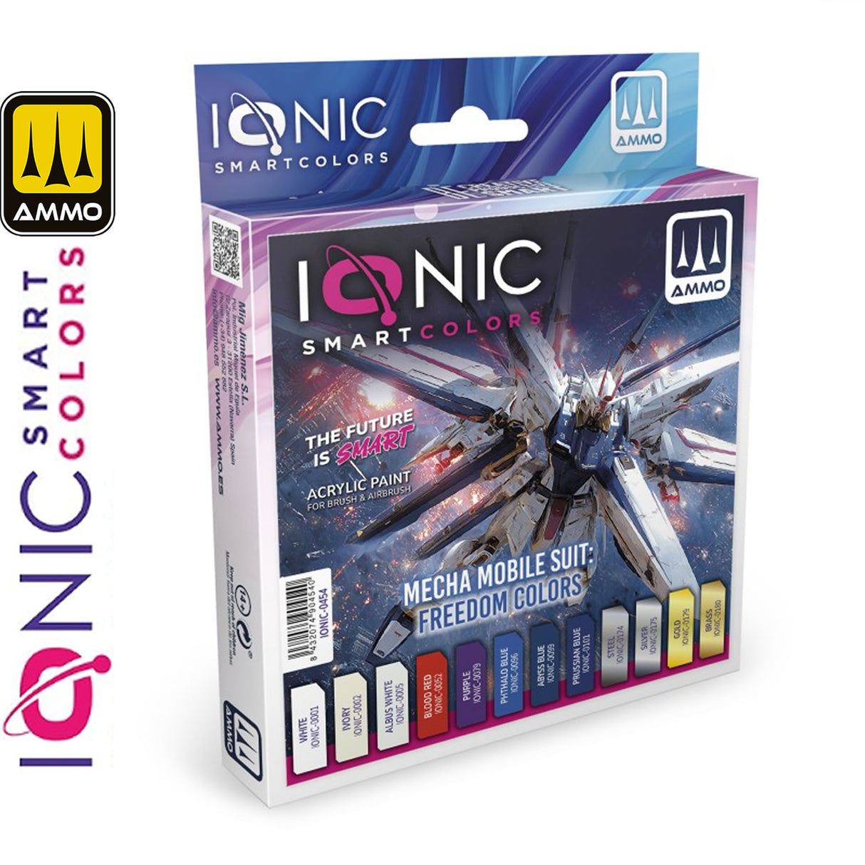 Acrylic Paint Set - 12 x 20ml - Mecha Mobile Suit : Freedom Colors | IONIC | IONIC0454