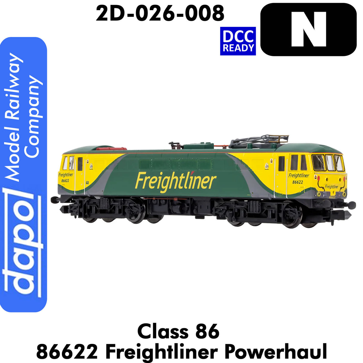 Class 86 - 86622 Freightliner Powerhaul | Dapol | 2D-026-008