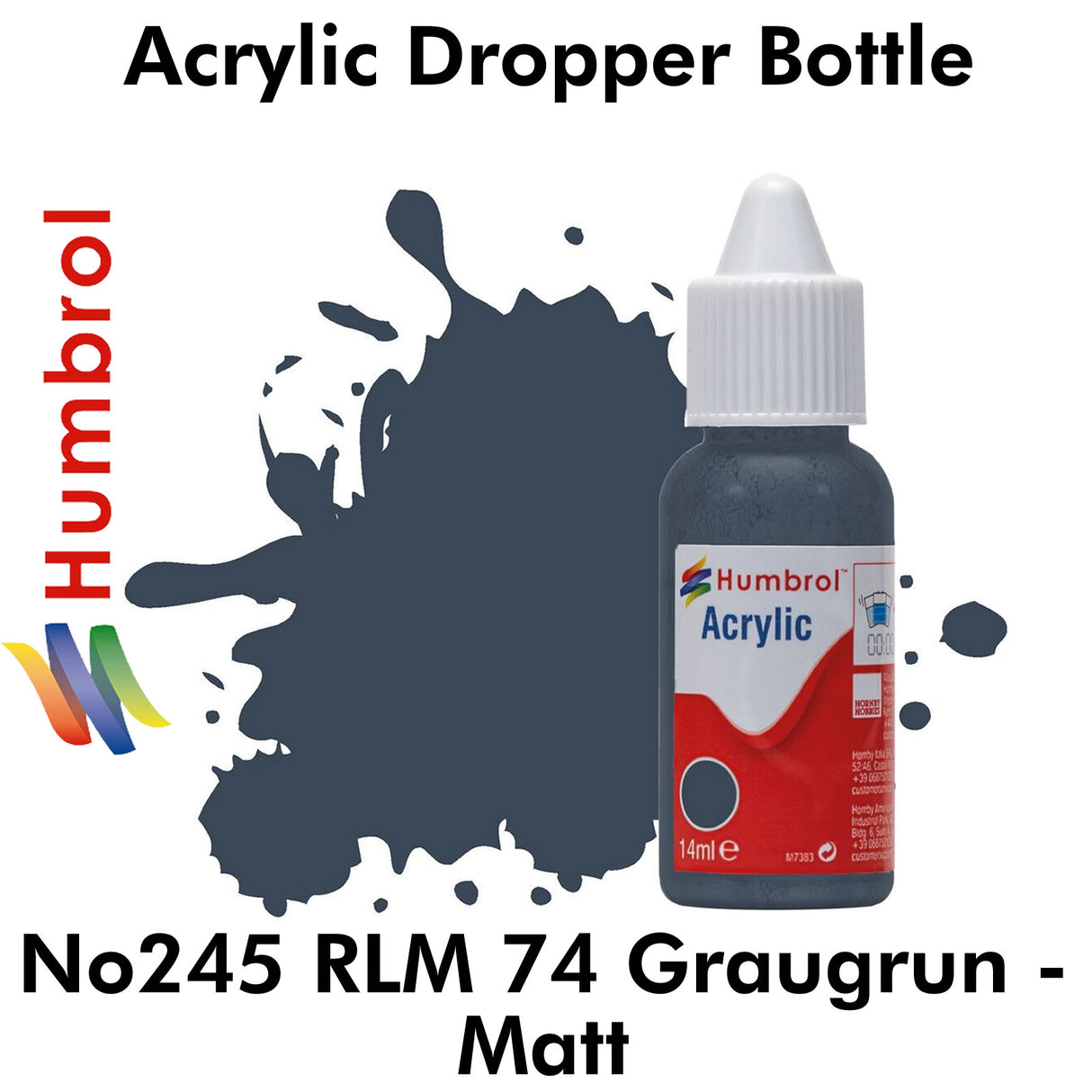Acrylic Dropper - No.245 RLM 74 Graugrun - Matt | Humbrol | DB0245