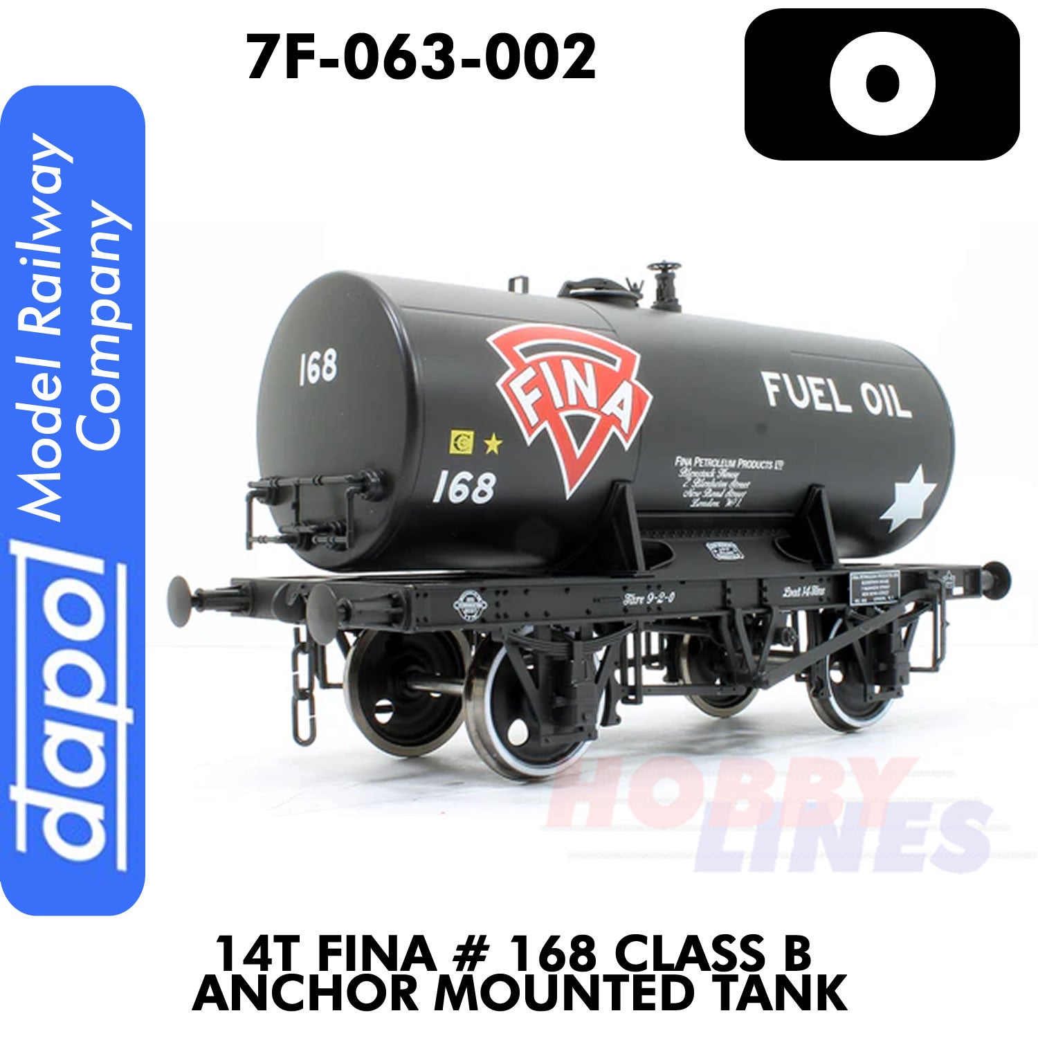 14T Fina #168 Class B Anchor Mounted Tank | Dapol | 7F-063-002