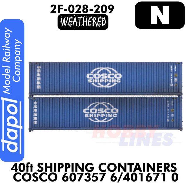 40ft Shipping Containers Cosco - 607357 6/401671 0 | Dapol |2f-028-209
