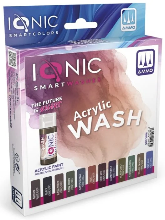 Acrylic Paint Set - Acrylic Wash - 12 x 20ml | IONIC | IONIC0430