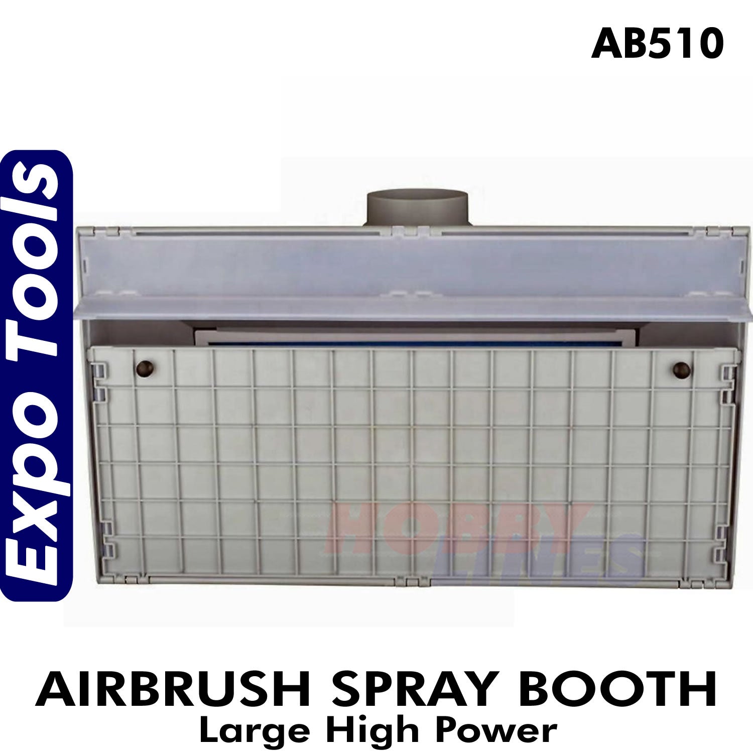 Airbrush SPRAY BOOTH High Power Large Portable w. Built in LED Light Expo AB510