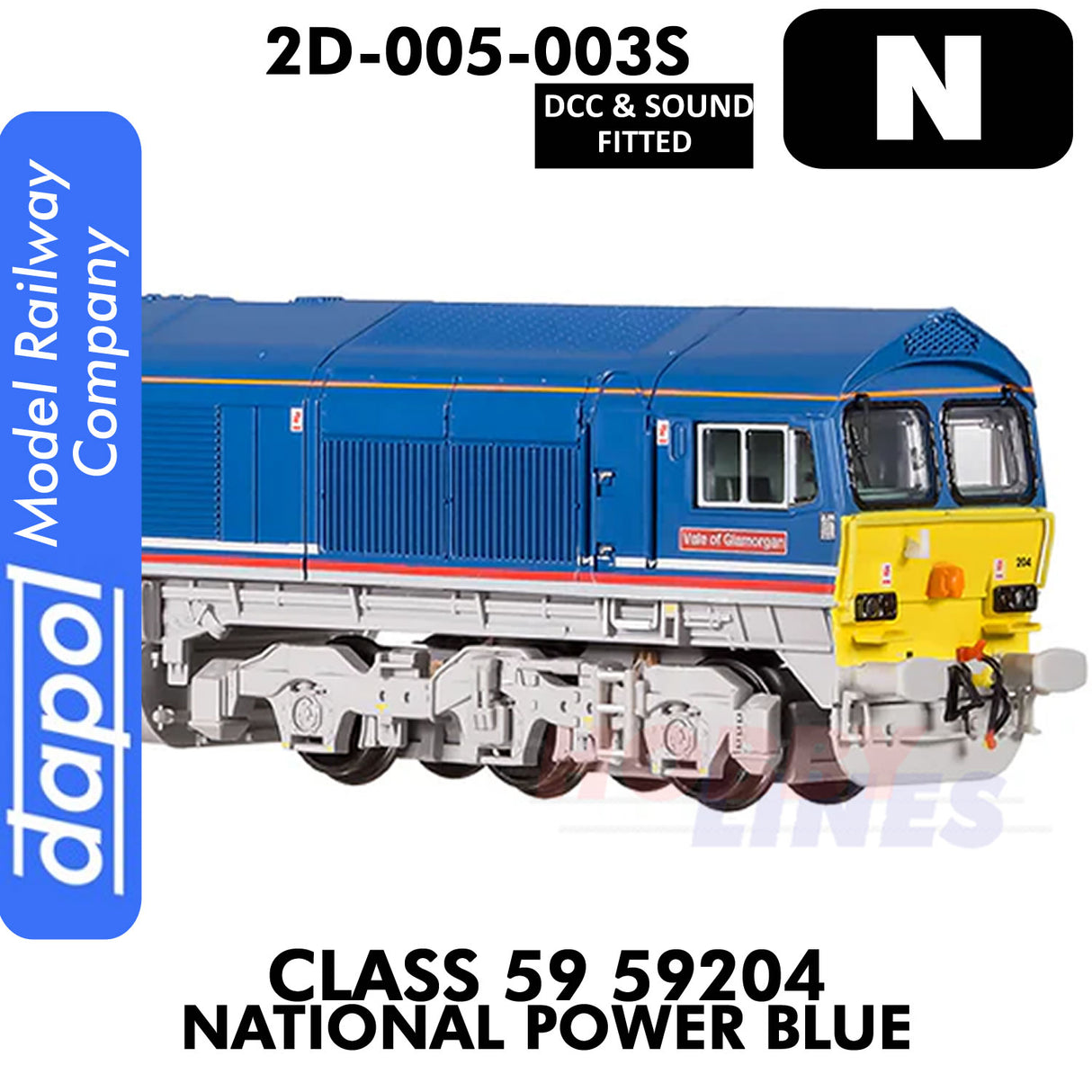 Class 59 59204 National Power Blue - DCC & Sound | Dapol | 2D-005-003S