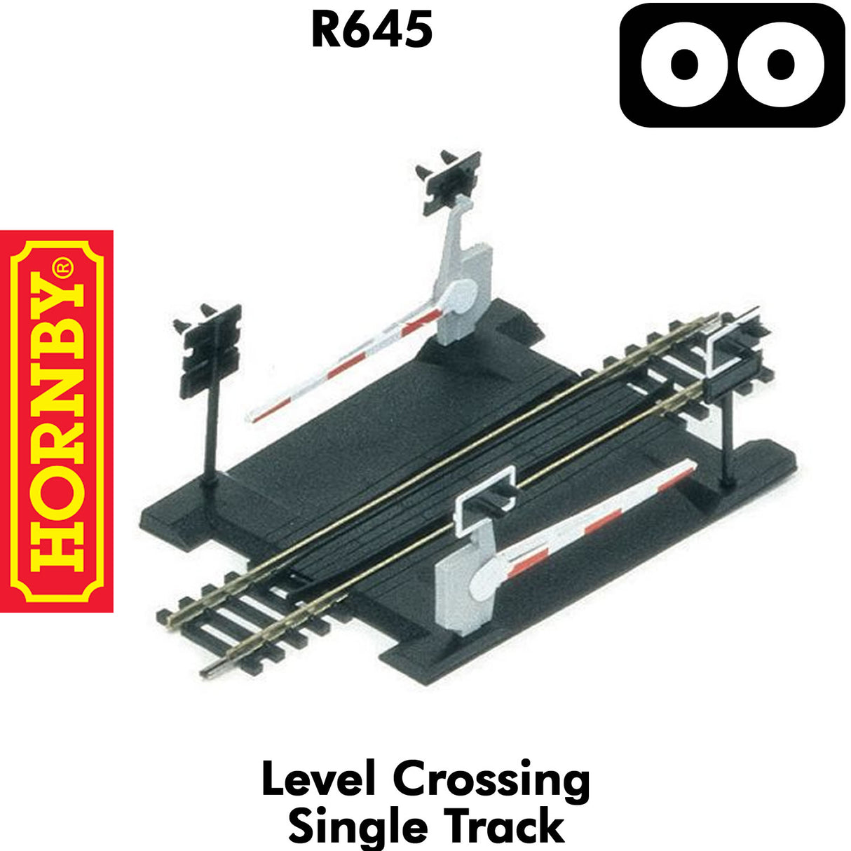 OO Gauge Level Crossing Single Track with lights and booms - 1:76 | Hornby | R645