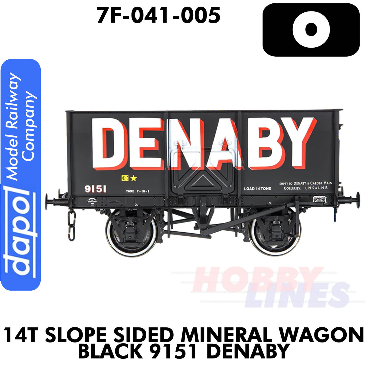 14T Slope Sided Mineral - Black 9151 - Denaby | Dapol | 7F-041-005