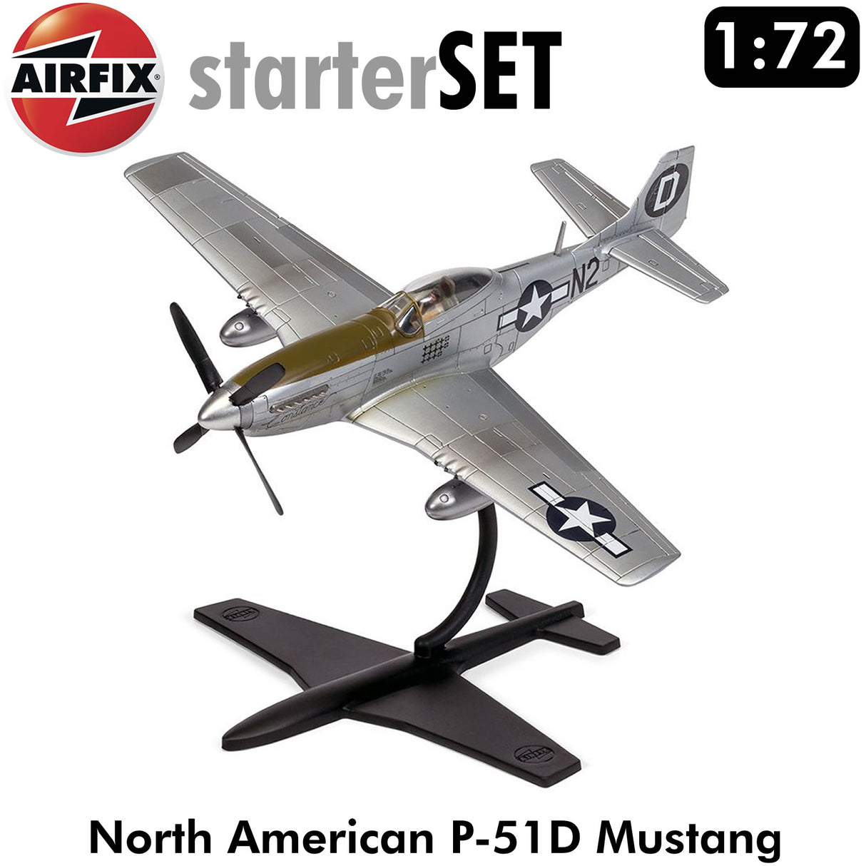 North American P-51D Mustang WWII Starter Set | Airfix | A55013