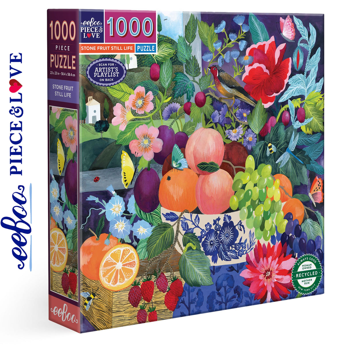 Stone Fruit Still Life 1000 pc Puzzle | eeBoo | PZT856