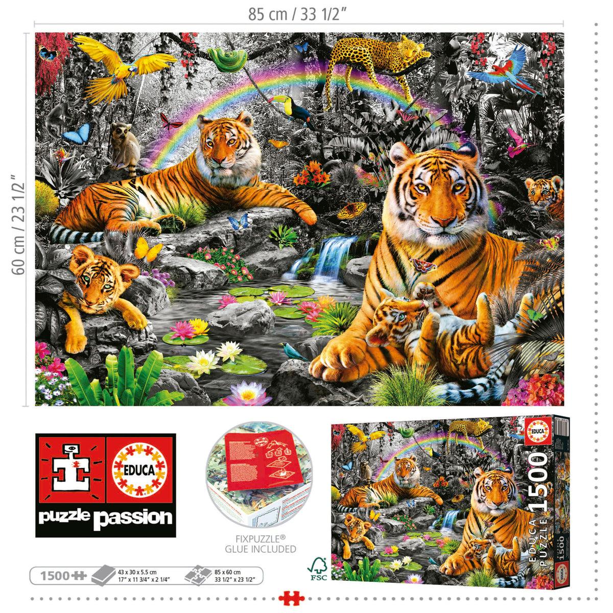 Radiant Jungle 1500 Piece Jigsaw Puzzle | Educa | 19563