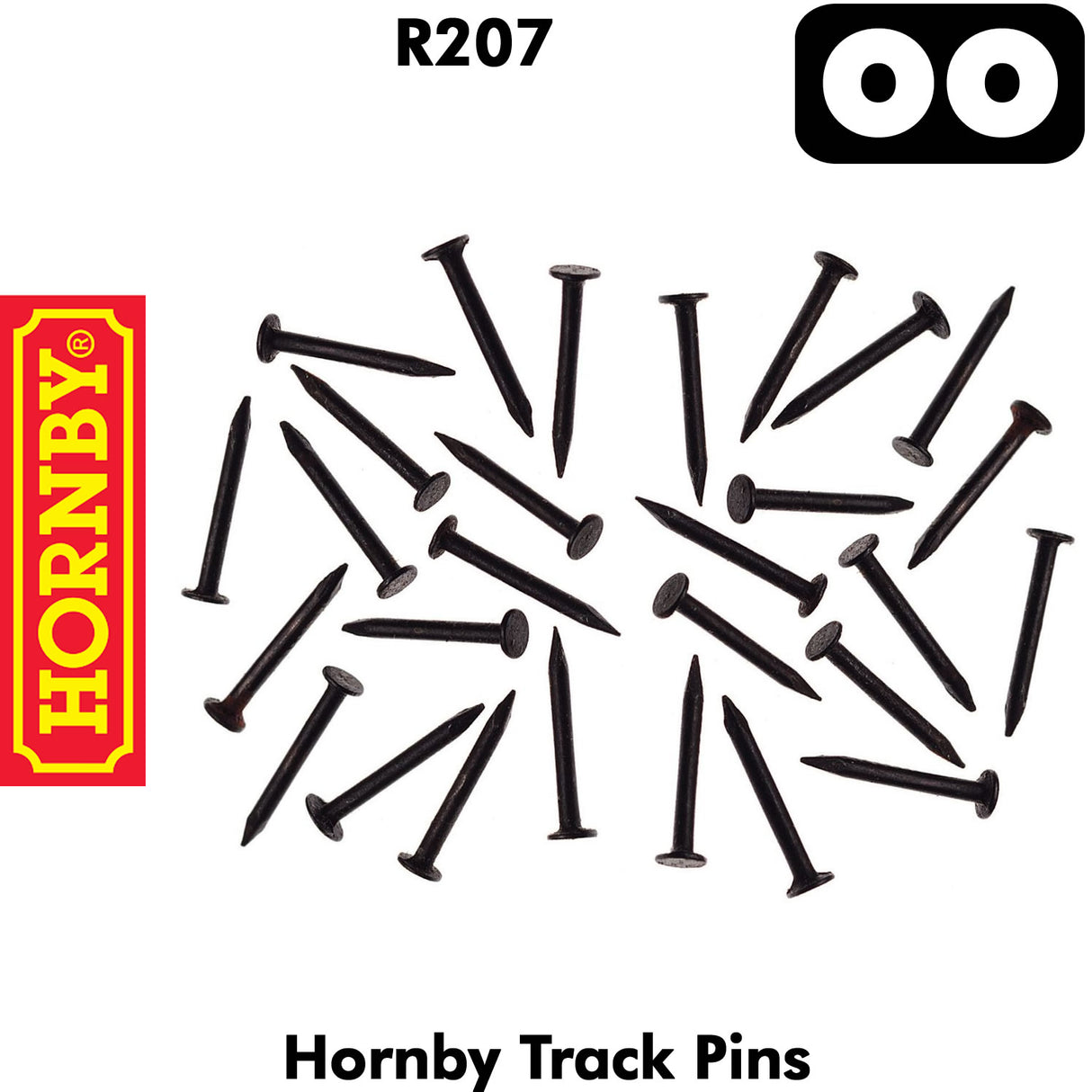 OO Gauge Track Pins - 130 pack - 10mm - 1:76 | Hornby | R207