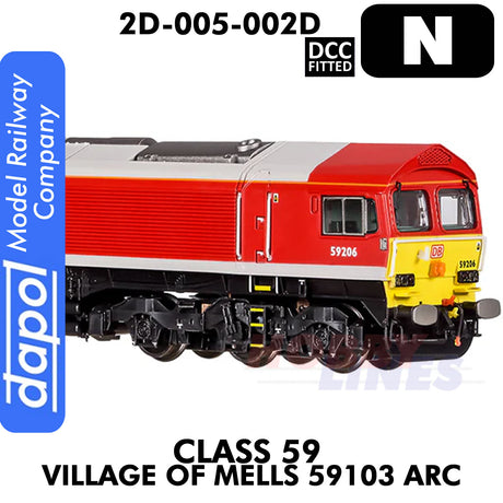 Class 59 John F Yeoman 59206 DB Schenker - DCC Fitted |  Dapol | 2D-005-002D