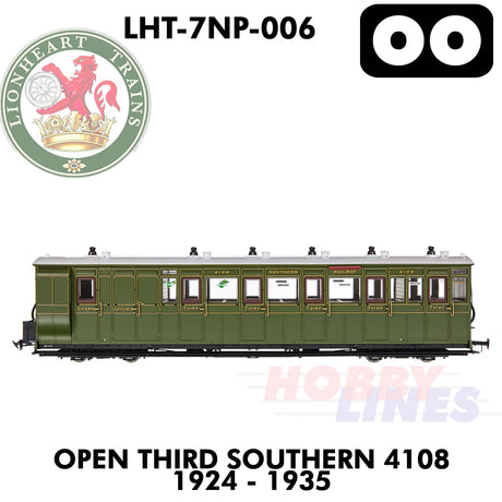 Brake Third Southern 4108 1924-1935 - DCC Ready | Lionheart Trains |  LHT-7NP-006