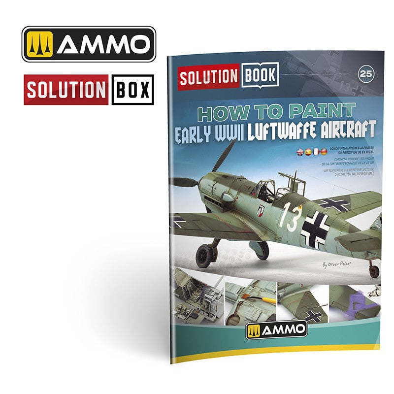 Solution Book 25 - How to Paint Early WWII Luftwaffe Aircraft (Multilingual Book) | Ammo by Mig Jimenez | MIG6530
