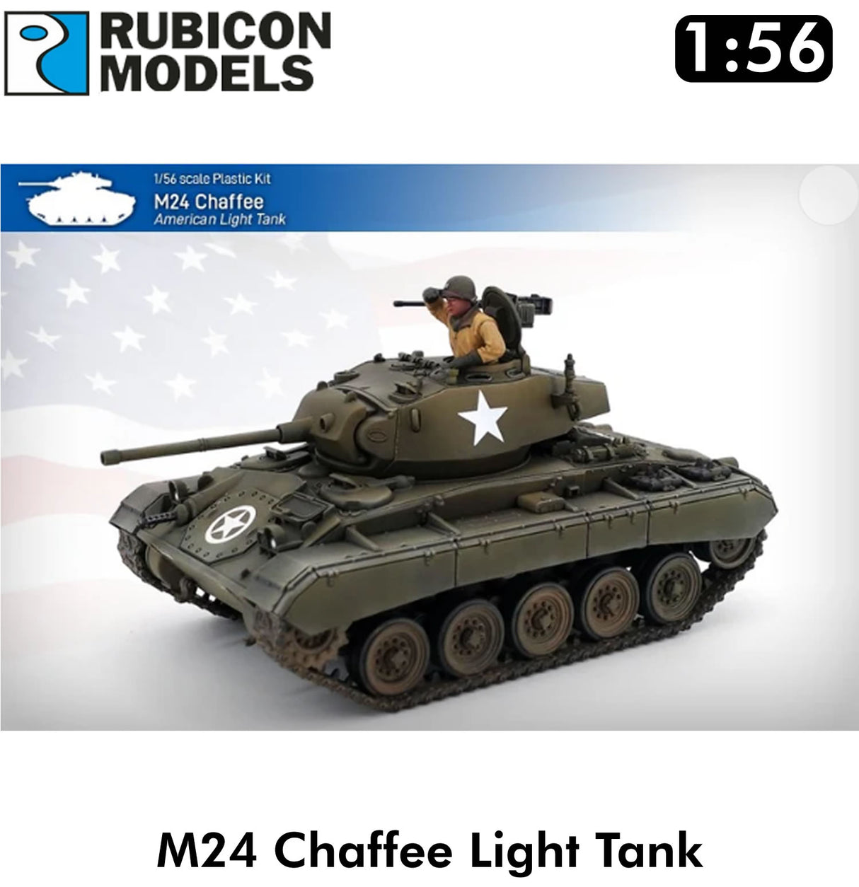 M24 CHAFFEE American Light Tank Late WWII Korea 1:56 | Rubicon Models | 280140