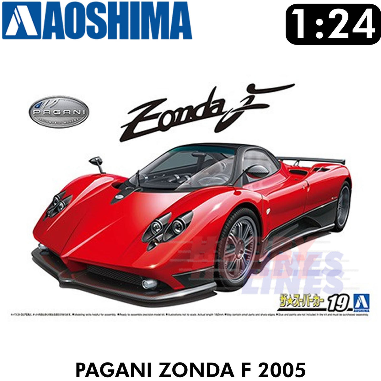 PAGANI Zonda F 2006 Super Car 1:24 model kit Aoshima 05603