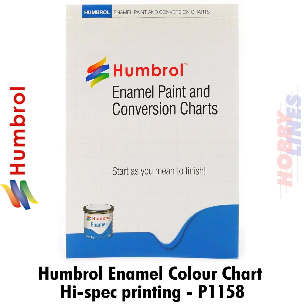 HUMBROL ENAMEL PAINT & CONVERSION CHART with Hi-Spec printing P1158