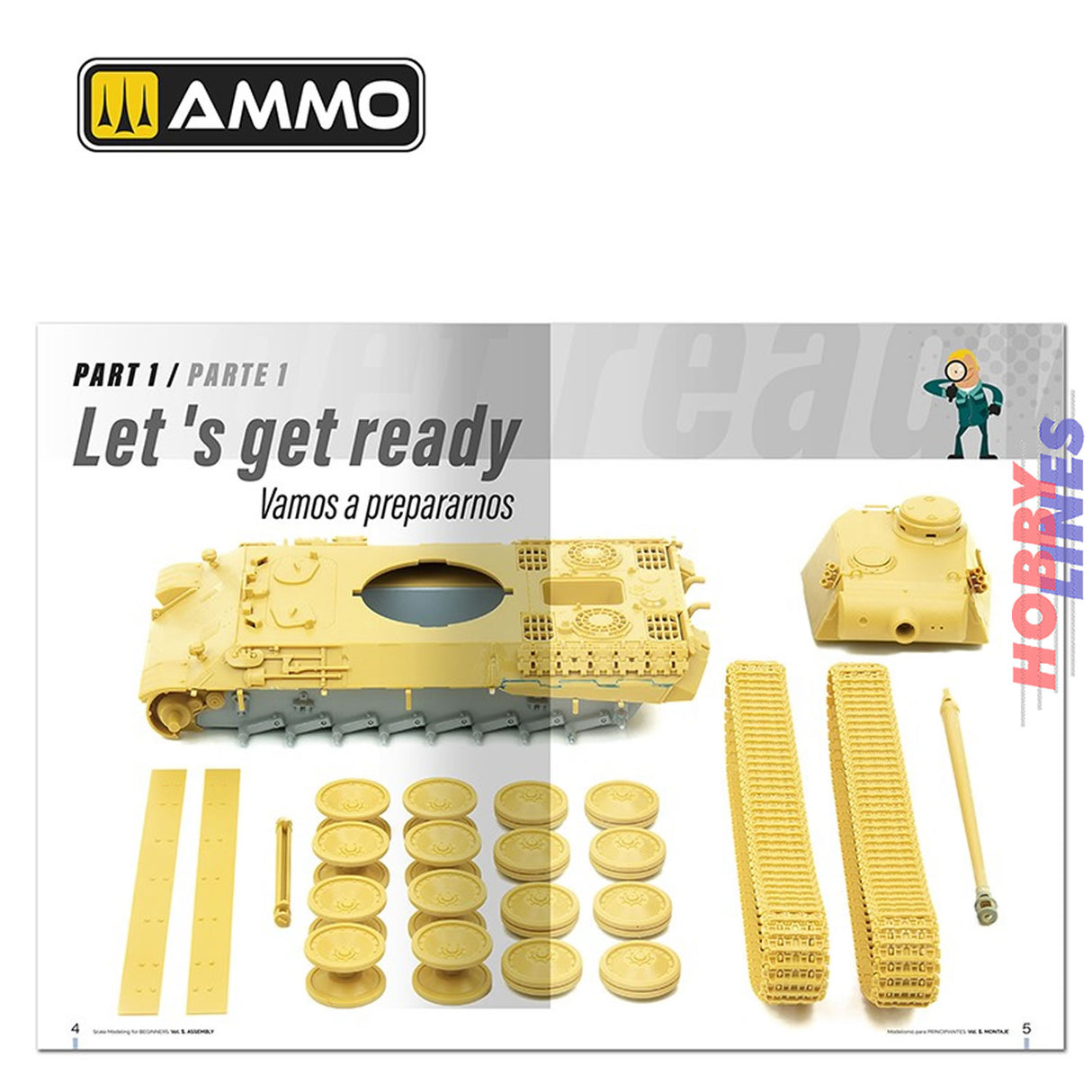 Scale Modelling for Beginners - Vol. 1 Assembly Book - 120 pages - English/Spanish | Ammo by Mig Jimenez | MIG6300