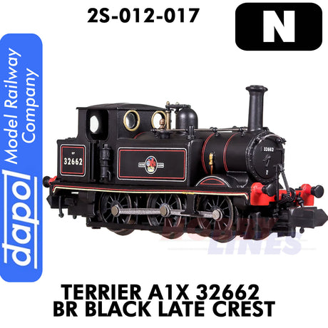 Terrier A1X 32662 BR - Black Late Crest | Dapol | 2S-012-017
