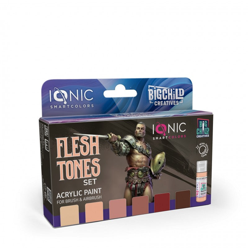 IONIC FLESH TONES SET Colours Acrylic Paint - 6 jars 20ml | Ionic | IONIC0505