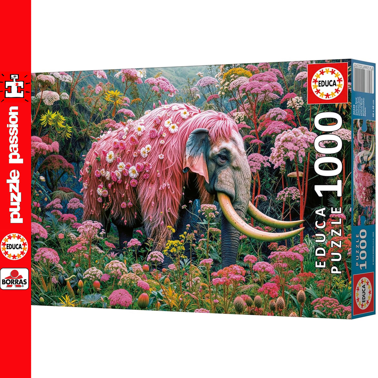 Educa FLORAL ELEPHANT 1000pc Super Deluxe Jigsaw Puzzle animals 20229