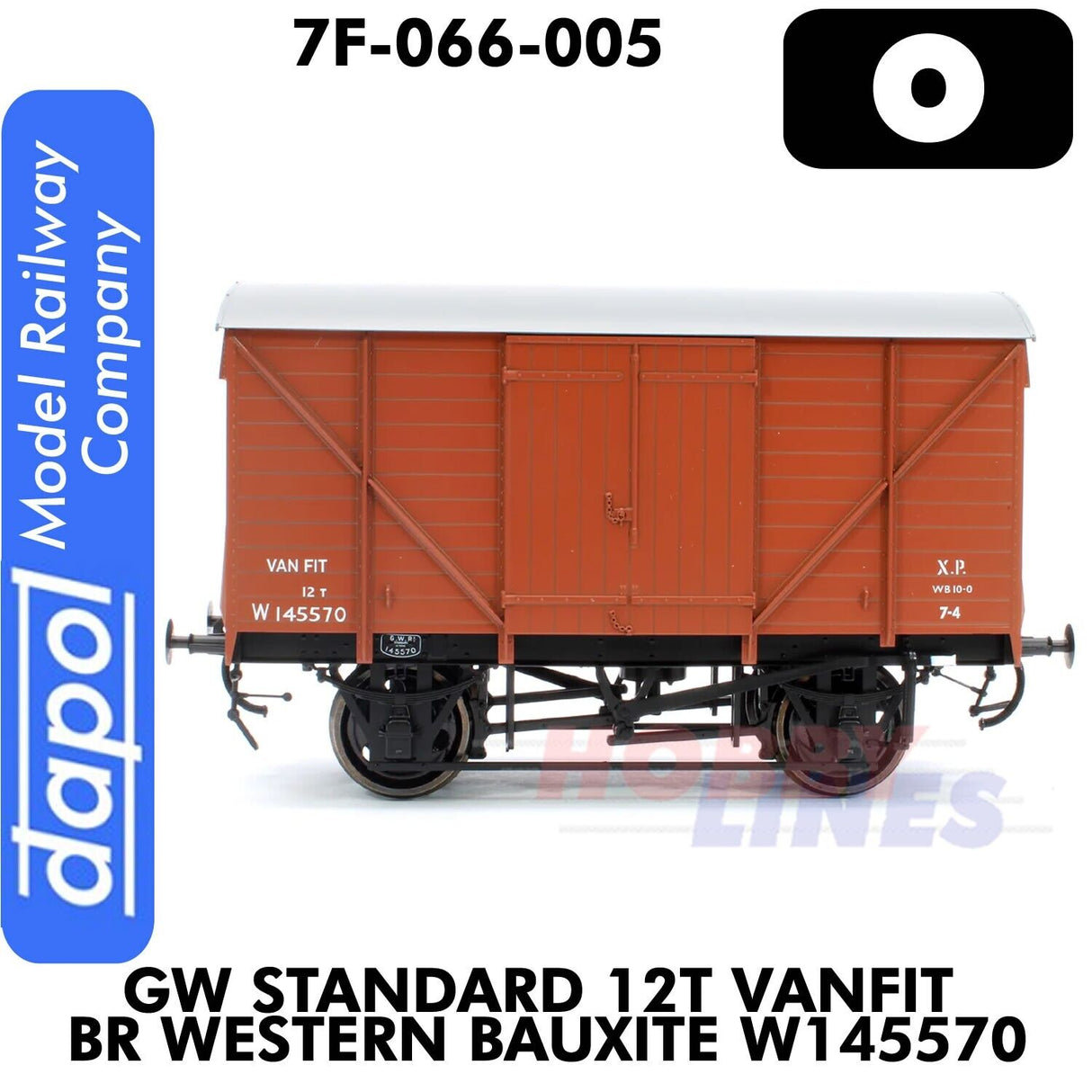 GW Standard 12T Vanfit BR Western Bauxite W145570 | Dapol | 7F-066-005